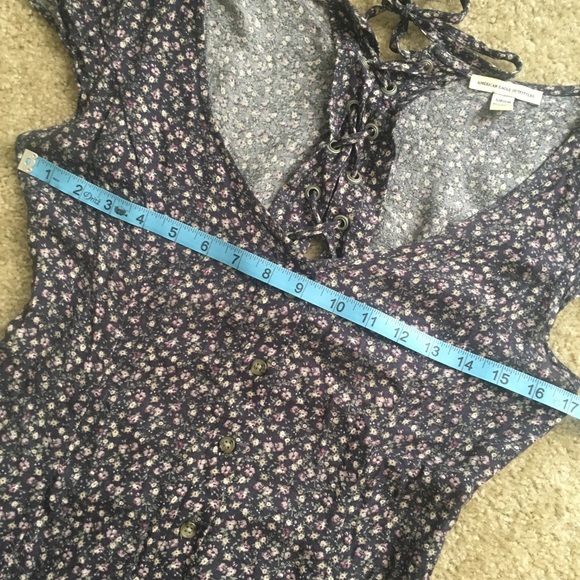 AE Floral Button Front Shirtdress - Picture 7 of 8